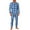Blue-11, variant on qelini Mens Plaid Pajama Sets Christmas Plaid Crewneck Long Sleeve Shirt and Jogger Pant Soft Holiday Sleepwear