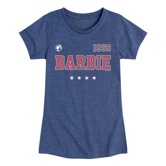 Barbie - Americana Jersey - Youth Girls Fitted Short Sleeve T-Shirt