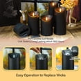 thumbnail image 2 of Set de 9 velas Nimiko sin llama con mando a distancia, color negro, 2 of 6