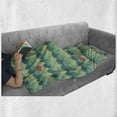 thumbnail image 6 of Abstract Soft Flannel Fleece Blanket, Half Circles and Spiral Lines Ocean Waves Inspired Simplistic Pastel Color Design, Cozy Plush for Indoor and Outdoor Use, 50" x 60", Multicolor, by Ambesonne, 6 of 6