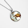 thumbnail image 4 of Turtle Seamless Elegant Glass Circular Pendant Necklace - Women's Jewelry, 4 of 5