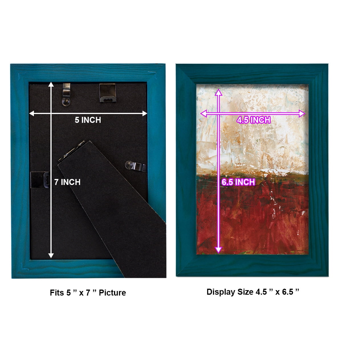 August Horizon I -Framed Print w/glass-Ocean Blue