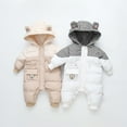 thumbnail image 2 of XBASW Baby Newborn Boys Girls Snowsuit Winter Jumpsuit Coats Cartoon Bodysuits Thick Romper for 3-24 Months, 2 of 9