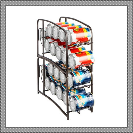 

2 Pack Can Storage Rack Stackable Can Storage Dispenser for Kitchen Cabinet (Bronze)