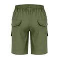 thumbnail image 6 of HAOTAGS Cargo Shorts for Teen Boys (5-15), Elastic-Waist Straight-Fit Casual Shorts Lightweight Mid-Length Summer Trousers Army Green 11-12 Years, 6 of 7