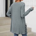 thumbnail image 4 of HAPIMO Women's Long Sweater Cardigan Sweater Top Outwear Casual Cardigan Sweater Top Jacket Fall Sweaters Teen Girls Clothes Blue XL, 4 of 4