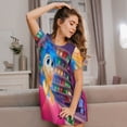 thumbnail image 2 of Lsque inside out 2 Pattern Nightgowns for Women Sleep Shirts Short Sleeve Nightshirt Pullover Nightdress Soft Sleepwear Relaxed Fit Nightdress, 2 of 5