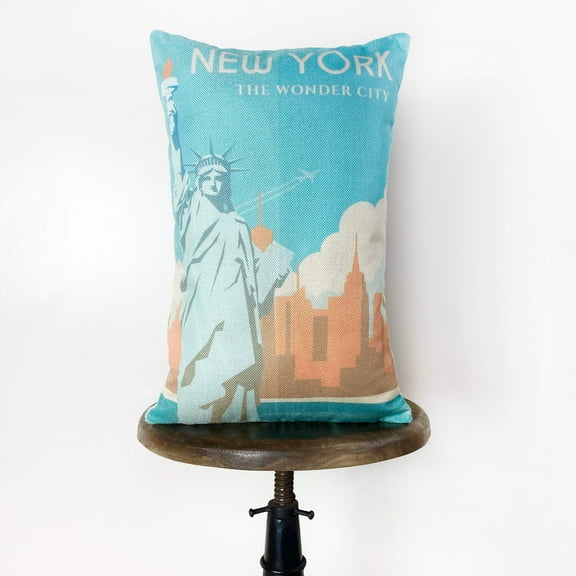 New York | Adventure Time | 12x18 | Pillow Cover | Wander lust | Throw Pillow | Travel Decor | Gift for Friend | Gift for Women | Big Apple