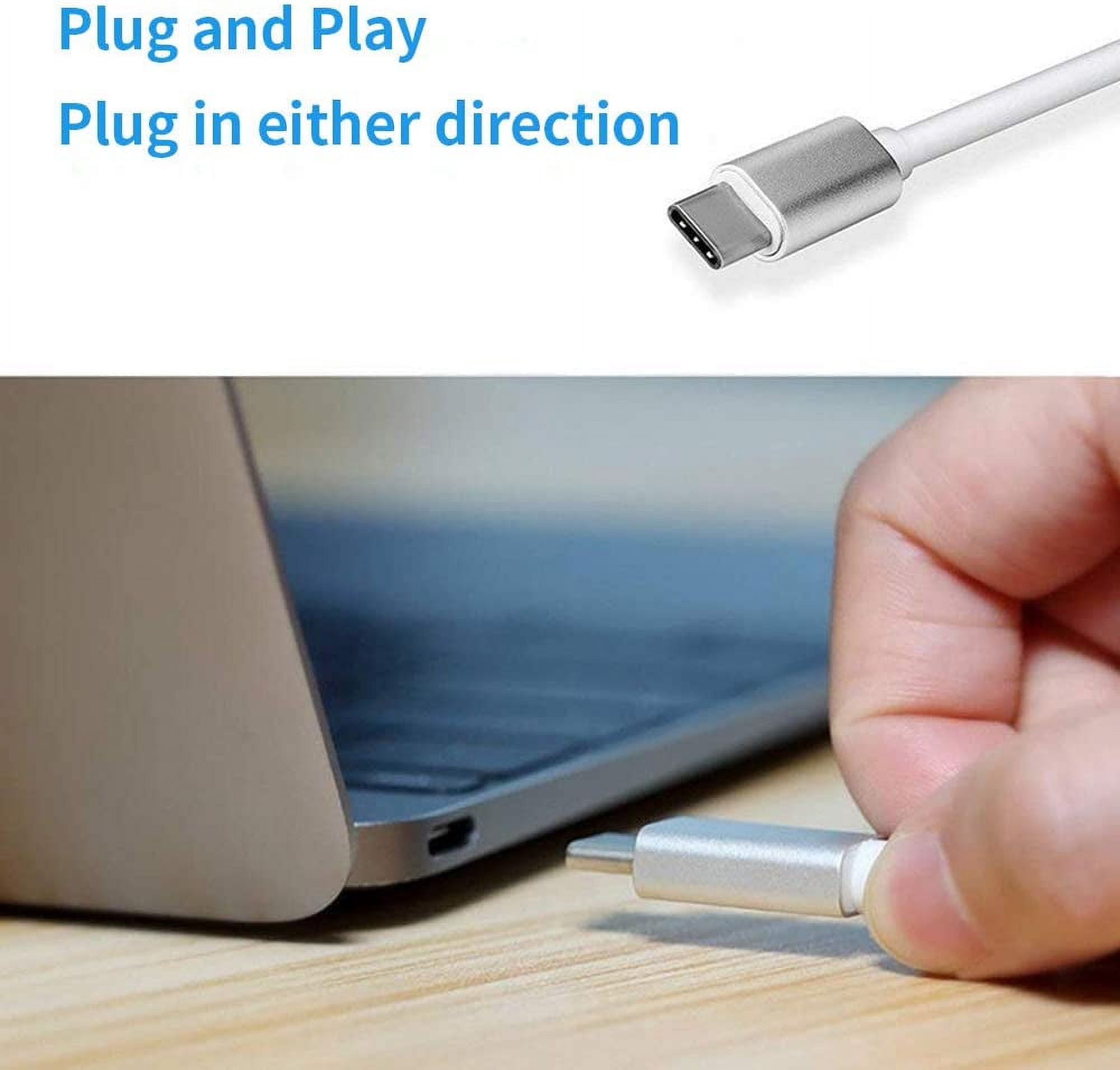 USB C to HDMI Multiport Adapter USB 3.1 Gen 1 Thumderbolt 3 to HDMI 4K Video Converter/USB 3.0 hub Port PD Quick Charging Port with Large Projection for 2015/16/17/18 MacBook/MacBook Pro/Chr