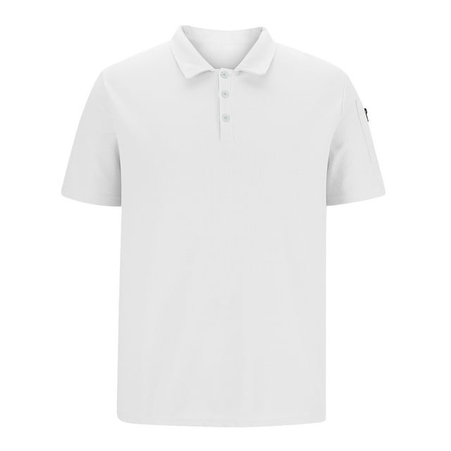 Birdeem Chemises pour Hommes Mode Décontractée Couleur Unie Poche Zippée Bouton Manches Courtes Col Rabattu Blouse