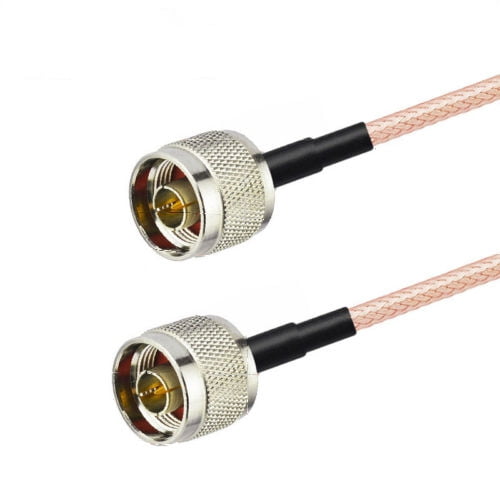 RF N Plug Male to N Plug Male RG400 Coaxial Cable Antenna Adapter