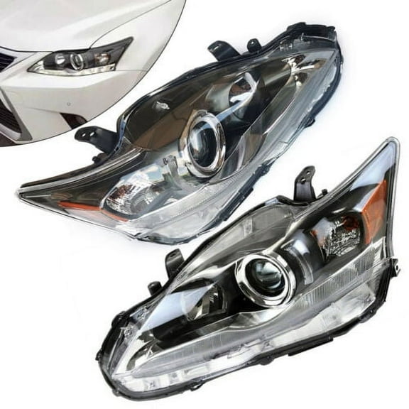 Pair Headlight Assembly Left Right Halogen Headlamps for 2011-2016 Lexus CT200H