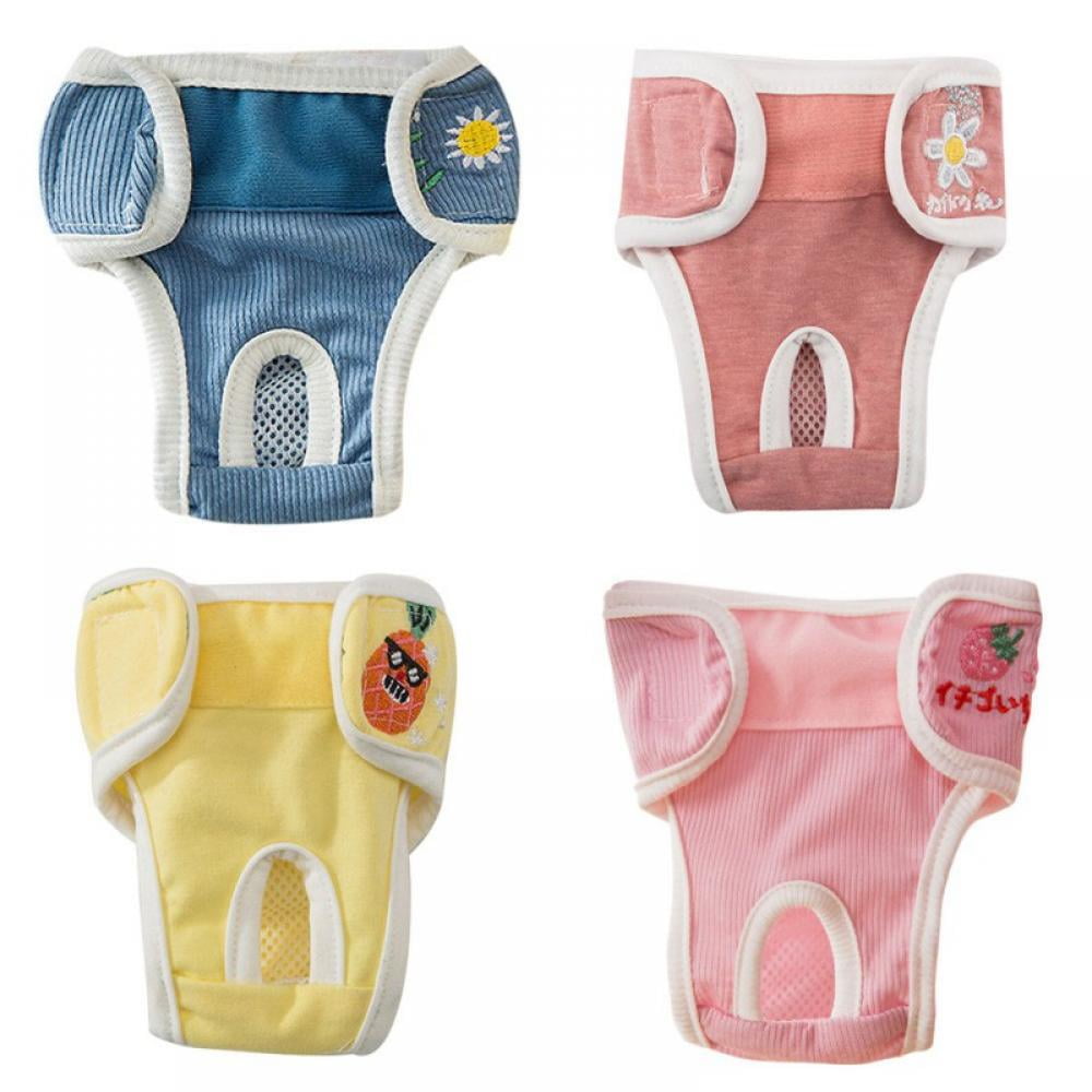 Popvcly 4 Packs Washable Female Dog Diapers, Puppy Diapers for Dog