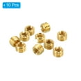 thumbnail image 3 of Unique Bargains Laiton Fileté Réparation Insert Écrou, 10 Pcs M6x1 à M4x0,7 Manchon Filetage Réducteur Vis Réducteur 4mm, 3 of 7