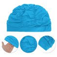 thumbnail image 3 of Unique Bargains 1 Pc Breathable Pleated Style Swimming Cap Lake Blue, 3 of 6