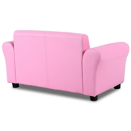 Costway Pink Kids Sofa Armrest Chair Couch Lounge Children