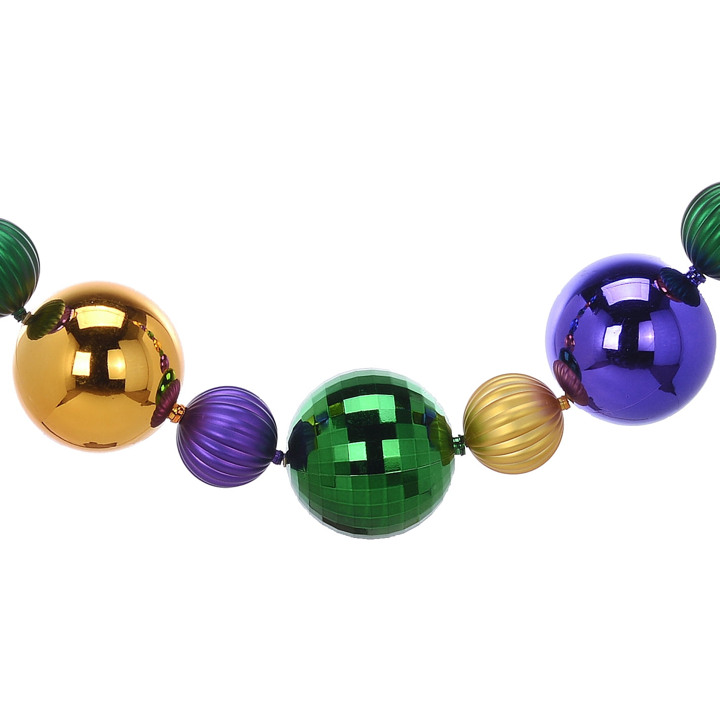 Way to Celebrate Mardi Gras Shatterproof Ball Garland, 6 ft.