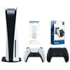 Sony Playstation 5 Disc Version Console with Extra Black Controller, Media Remote and Surge Dual Controller Charge Dock Bundle