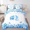 thumbnail image 1 of Erosebridal Monogrammed Bed in a Bag Full size,Personalized Initial Bed Set,Letter Decoration,Reversible,7pcs, 1 of 1