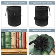 thumbnail image 3 of PhooArto Large Barrel Drawstring Makeup Bag, Cactus and Bookshelf Pattern Travel Cosmetic Bag Portable Make Up Organizer Bag, 3 of 6