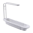 thumbnail image 2 of Back to School! mtvxesu Over the Toilet Storage Shelf, Kitchen Sink Faucet Storage Sink Hanger Faucet Rack Clip Rag Bathroom Kitchen Storage Shelf with Doors Shelf Storage School Savings, 2 of 9