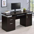 thumbnail image 2 of Tracy 55-inch 2-drawer Office Computer Desk Cappuccino, 2 of 12