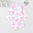 thumbnail image 3 of Einccm Girls 2-Piece Pajama Set, Long Sleeve Top and Short Pants with Button-Down Collar and Cute Print, Soft Polyester Comfort Fit for Casual Daily Wear, Ages 4-7 Years, 3 of 9