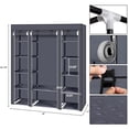 thumbnail image 2 of Ktaxon 69" Portable Clothes Closet Wardrobe with Non-Woven Fabric Gray, 2 of 8
