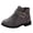 Gray, variant on Y-Sunset Girls Ankle Boots Side Zipper Low Heel Combat Boots Anti- Dress Shoes Warm Suede Winter Shoes with Buckles