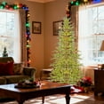 thumbnail image 4 of Christmas Decorations - 35.43 Ft Pre-Lit Twinkle Christmas Cypress Tree - Artificial Christmas Trees with 100 LED Lights - Xmas Holiday Decor for Indoor Home Party Living Room Office Decoration, 4 of 5