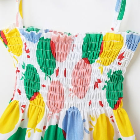 

Aayomet Dresses For Girls Kids Dress Summer Print Lemon Baby Casual Toddler Beach Suspenders Girls Clothes Girls Dress&Skirt Multicolor 18-24 Months