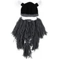 thumbnail image 5 of Creative Barbarian Knit Beard Hat Funny Knit Cap Wig Beanie Hats Beard Facemask, 5 of 6