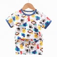 thumbnail image 4 of TOWED22 Newborn Infant Toddler Baby Boy Clothes 2pcs Dinosaur Truck Print Round Neck Short Sleeve Shirt Elastic Shorts Outfits(Blue,4-5 Y), 4 of 4