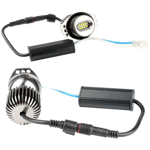 2 bombillas de luces de gálibo LED Angel Eyes de 80 W, blancas, 6000 K, para E90 E91 2009-2011