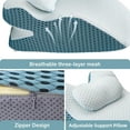 thumbnail image 4 of SUSUZI Ergonomic Memory Foam Wedge Pillow with Adjustable Support Pillow - Reading & Prone Pillow for Back Pain Relief, Neck Support, Acid Reflux, Suitable for Users Under 165lbs, Grey, 4 of 5