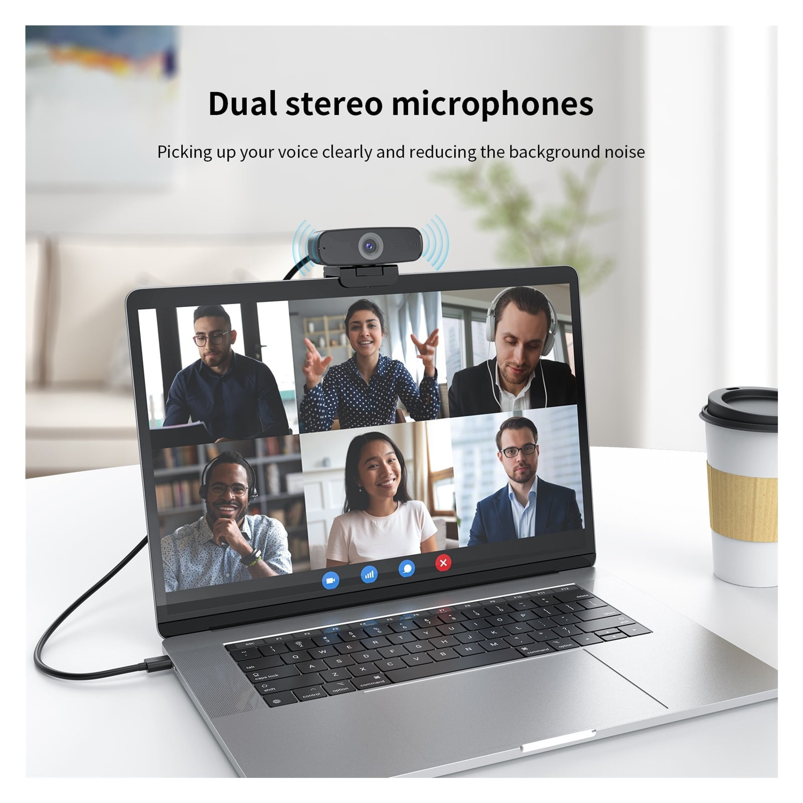 Webcam 1080p HD With Stereo Microphone Streaming For Conferencing, Live Streaming, Recording ,Full Clarity