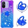 thumbnail image 3 of Slim Fit Phone Case for Xiaomi Redmi 12C, Bling Shiny Quicksand Effect TPU Bumper Case with Four Corners Heavy Anti-Fall Protection for Redmi 12C,Purple Blue, 3 of 14