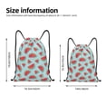 thumbnail image 2 of Daiia Watermelon Pattern Drawstring Backpack, Gym Bag, Lightweight Backpack, Water-Resistant Bag Travel Sports Backpack, Fitness Bag, Yoga Bag-Medium, 2 of 6
