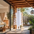 thumbnail image 6 of Sruoe Large Swinging Mesh Hanging Ghost Halloween Decorations Outdoor, Remote Timer 8 Mode LED Lighted Ghost Ornament, Spooky Cute Ghost Decor For Garden Porch Tree Outside Halloween Decor, 52.8in, 6 of 6