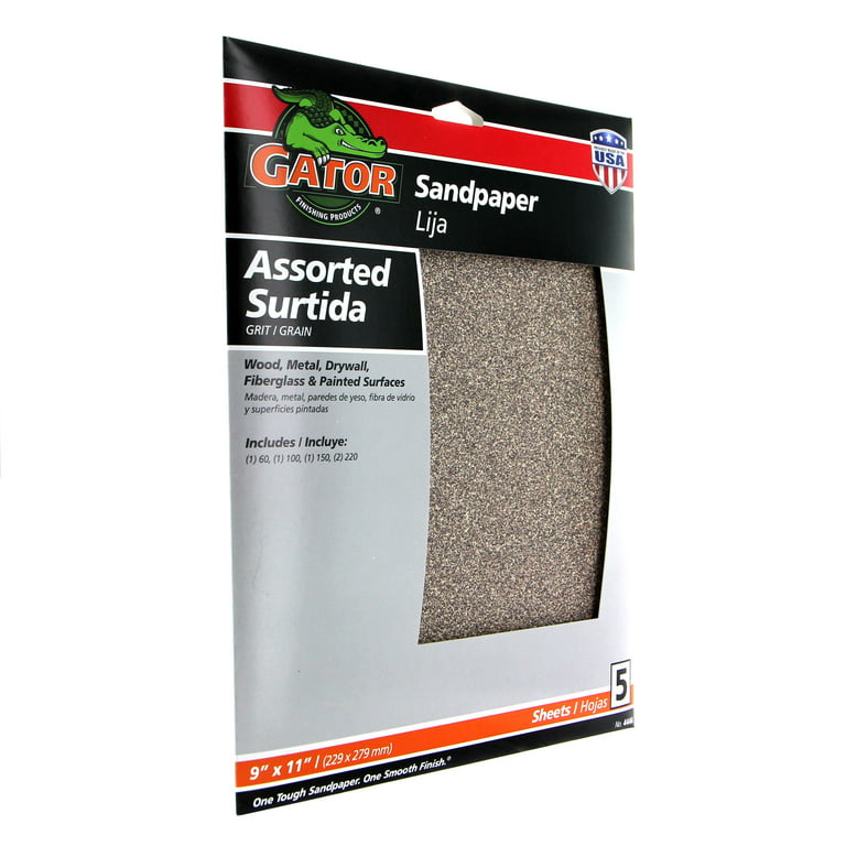 Gator Multi-Surface Sanding Sheets Assorted Grit 5-Pack, 4444-30 