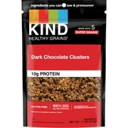 KIND Healthy Grains Clusters, Dark Chocolate Granola, Gluten Free, 10g Protein, 11 oz (Pack of 3)