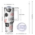 thumbnail image 2 of 40oz Tumbler with Handle and Straw, Vacuum Insulated Stainless Steel Travel Mug, Fits Car Cup Holder, Inspirational Quote, Slogan Print, 2 of 6