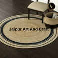 thumbnail image 4 of Jaipur Art And Craft Solid Jute Area Rug Handmade Round Natural Reversible Braided Carpet for Floor (7x7 Sq Ft), 4 of 6