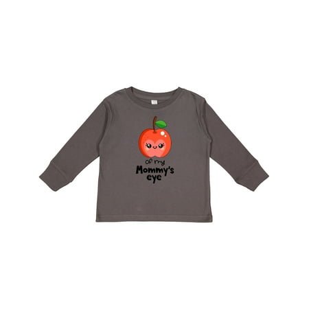 

Inktastic Apple of My Mommy s Eye Cute Red Apple Boys or Girls Long Sleeve Toddler T-Shirt