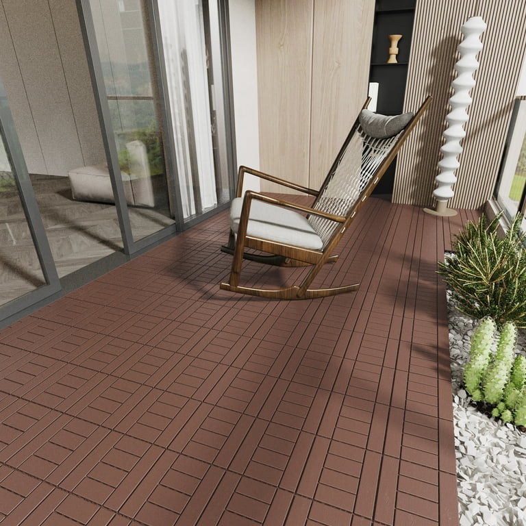 Miniyam 44 Pcs Interlocking Deck Tiles, 12