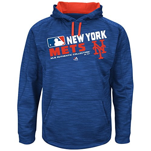 MLB Men's Big and Tall On-Field Team Choice Streak Therma Base Fleece Hoodie (2XT, New York Mets) by Profile