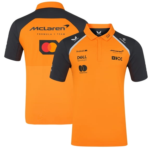 Men's McLaren Orange/Anthracite McLaren F1 Team 2025 Replica Team Polo