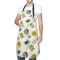 thumbnail image 3 of Goofa Travel Elements Printed Waterproof Apron 33" Chef Aprons for Men Heavy Duty Chemical Work Apron Adjustable Bib Apron, 3 of 9