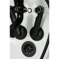 thumbnail image 4 of Kingston Brass KS269PXMB Kingston Three-Handle 2-Hole Tub Wall Mount Clawfoot Tub Faucet with Hand Shower in Matte Black, 4 of 7