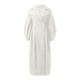 thumbnail image 4 of Aayomet Women's Winter Coats Turn Down Collar Single Winter Outwear Trench Coat,White L, 4 of 5